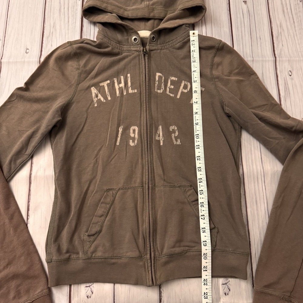 Abercrombie & Fitch‎ Hoodie Small Brown Zip Up Sweatshirt Authentic Women's - Picture 5 of 7